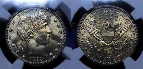 1913 S Barber Quarter 25c NGC MS 66 Stunning Key Issue !!! Cover