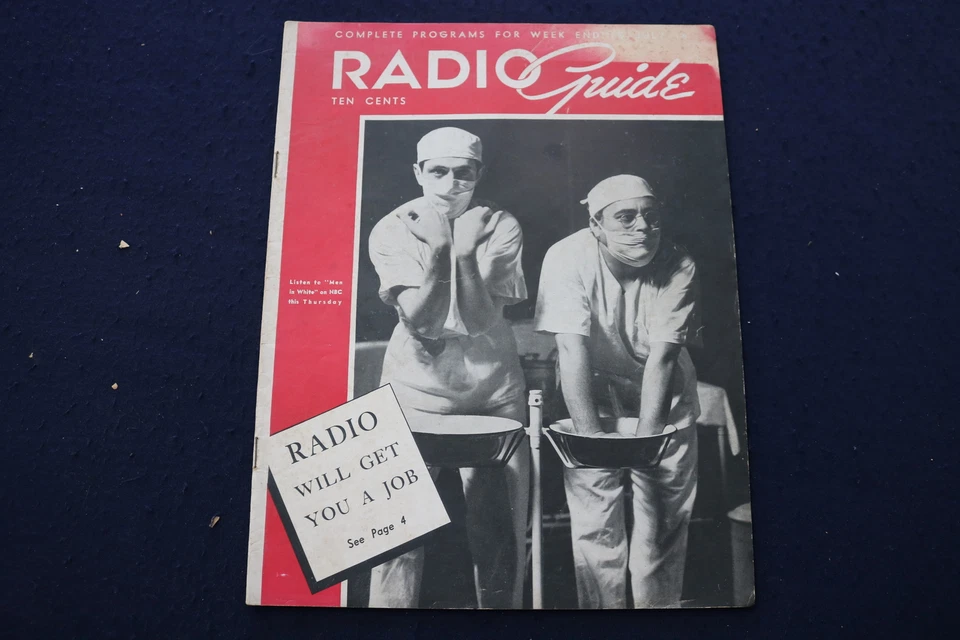 1938 ИЮЛЯ 16 РАДИО РУКОВОДСТВО ЖУРНАЛ - МУЖЧИН В БЕЛОЙ ОБЛОЖКЕ - E 9216 - Изображение 1 из 2