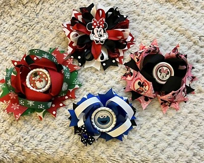 Girls/Toddler hair bows (lot of 4) - Image 1 of 2