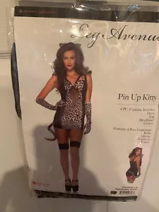 New Leg Avenue Sexy Pin Up Kitty Cat Costume Adult Size Large Leopard Print - Picture 1 of 4