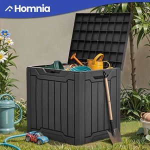 31Gallon Portable Outdoor Furniture Lockable Resin Storage Box Garden Seat Table - Picture 1 of 10