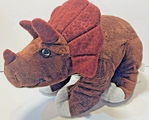"Kohls Cares Triceratops marrón granate peluche dinosaurio juguete de peluche 15""" - Imagen 1 de 7