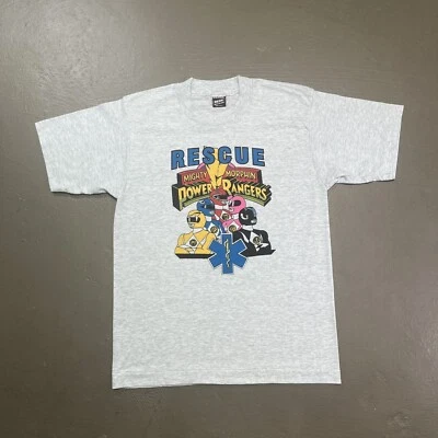 Vintage Mighty Morphin Power Rangers T Shirt 90s Youth Kids Large 14-16 NOS FOTL - Image 1 of 4