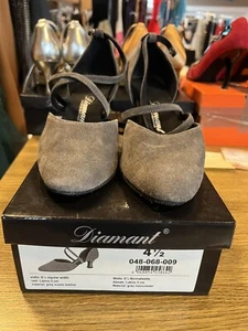 Diamant Damenschuh Tanzschuhe grau Gr. 37/38 4½ .inkl. Schuhbeutel - Bild 1 von 3