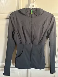 LULULEMON Dance Studio Jacket size 2 Black, Hood, Pockets Stretch fitted - Picture 1 of 13