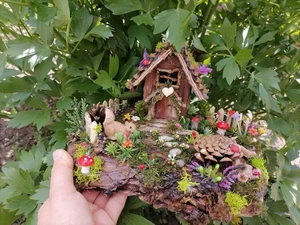 Fairy house, Fairy Garden cottage, Fairy garden house, Handmade house, gift idea - Picture 1 of 5