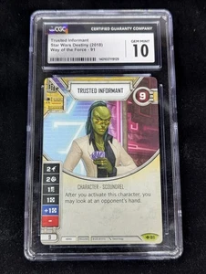 Star Wars Destiny 2018 Way Of The Force Trusted Informant #91 CGC gema como nueva 10 - Imagen 1 de 4