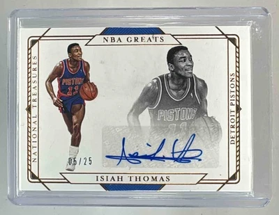 Isiah Thomas 2021 Panini National Treasures #GS-IST Bronce NBA Grandes Automático/25 Foto 1 de 3