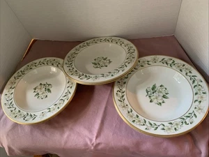 6er Set Prinzessin Porzellan Braut Kranz Goldrand Suppenschalen 8" Elegant Vintage - Bild 1 von 6