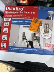 38569 Quadtro Waschmaschine Steckdosenkasten, Hammersperren, 1/4 Umdrehung, Kupfer - Bild 1 von 8