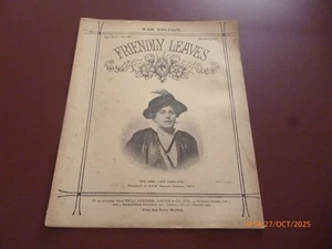 GIRLS FRIENDLY SOCIETY G.F.S. FRIENDLY LEAVES MAGAZINE MARCH 1917 WAR EDITION - Picture 1 of 8