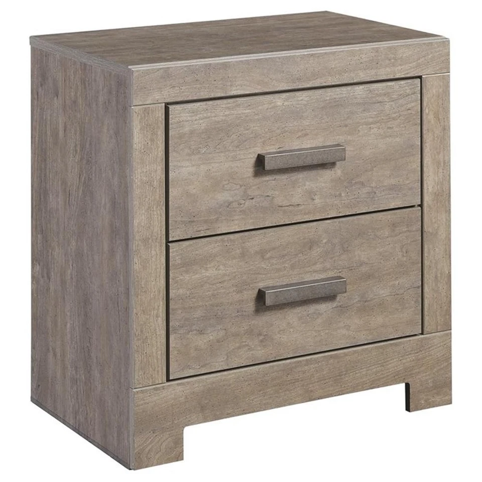 Ashley Furniture Culverbach Nightstand Drawer Storage Contemporary Gray B07092