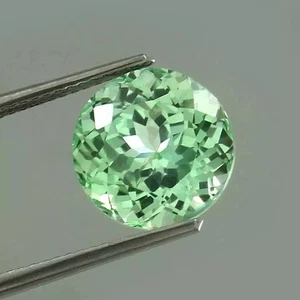 Stunning Green Sapphire Round Cut 10 Ct Natural Loose EGL Certified Gemstone - Picture 1 of 4