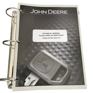 John Deere TM4866 Technical Manual 6405 6605 Traktor Reparatur 2002 Farm Binder - Bild 1 von 2