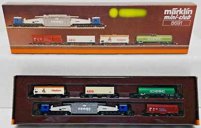 MARKLIN MINI-CLUB Z-SCALE 8691 FREIGHT CAR SET IN OB - Image 1 of 4