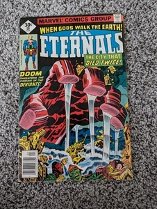 The Eternals #10 (1976 Series) Marvel Comics 'Jack Kirby & Newsstand' FN/VF - Picture 1 of 1