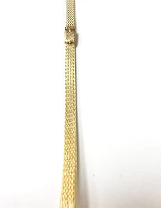 DIPLOMAT VINTAGE 7MM GOLDFARBEN EDELSTAHL FEINMASCHIGES BAND ARMBAND NOS - Bild 1 von 5