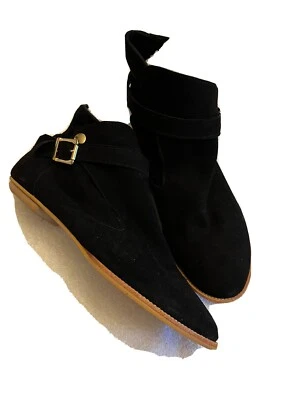 House of Harlow 1960 botín plano de gamuza al tobillo talla 40 EE. UU. 9. Negro Foto 1 de 4