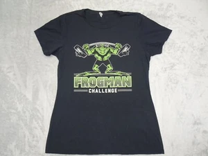 Frog Man Challenge Progenex Promo Weight Lifting Girls Top Tee Size XL Black - Picture 1 of 7