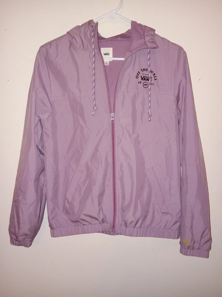 ジャケット・アウター off the wall Vans Off the Wall Solid Purple Women's Full Zip Windbreaker Jacket