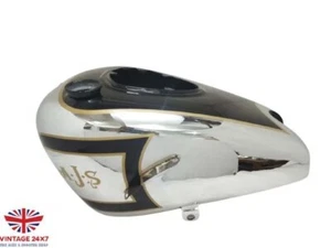 Fit For AJS V Twin 1936 Export Model Black & Chrome Fuel Petrol Gas Tank - Picture 1 of 7