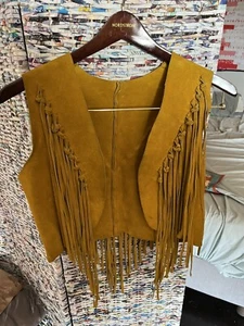 60er Jahre Wildleder Weste - Vintage Boho Top Zustand - Bild 1 von 2