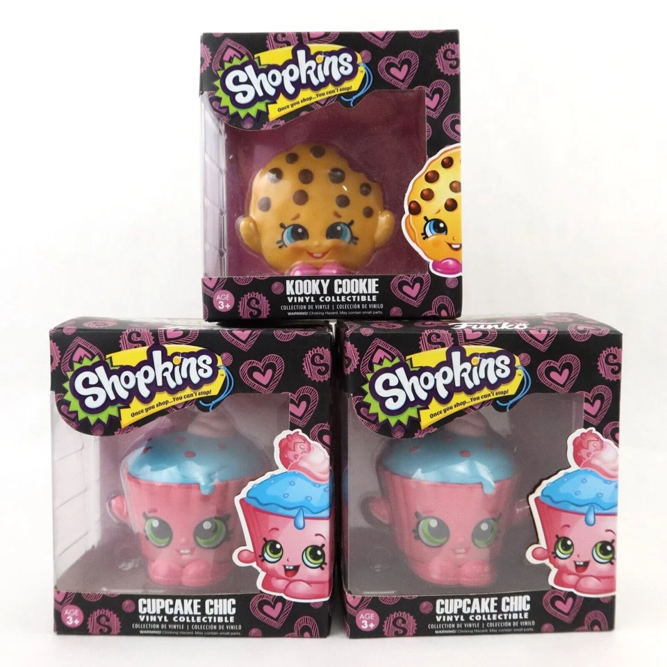 Funko Shopkins Kooky Cookie Cupcake Chic Vinilo 3 pulgadas Figuras Coleccionables Lote de 3x Foto 1 de 4