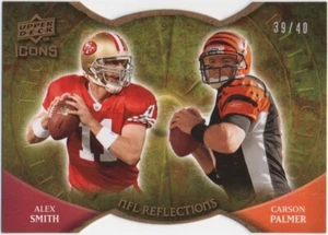 2009 Upper Deck Icons ALEX SMITH | CARSON PALMER /40 NFL Reflections Die-Cut - Picture 1 of 2