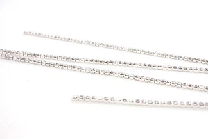 2 Meter SS6 Kette Seil Strassbesatz Diamant Silber Kristall Halskette Nähen - Bild 1 von 1