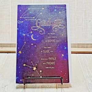 Tarjeta de graduación American Greetings graduado azul plata cielo estrellas felicitaciones - Imagen 1 de 12