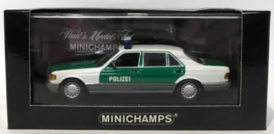 Minichamps 1/43 Scale Diecast 430 039390 - 1991 Mercedes Benz 420 SEL - Polizei - Image 1 of 3