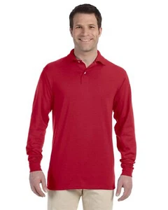 Jerzees Mens Spotshield Long Sleeve Jersey Polo Shirt 437ML - Picture 1 of 22