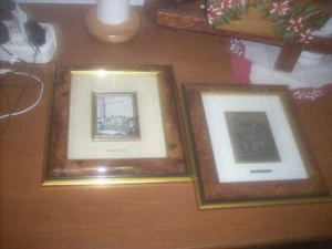 pair of frames with silver plate 925 cm.28x31 h. in total with read frame. - Picture 1 of 13