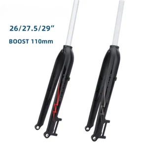 Mountain Bike Hard Fork BOOST Thru Axle 110mm 26/27.5/29inch MTB Bicycle Fork - Picture 1 of 16