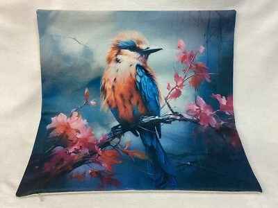Birds Nature Wildlife Scenic Linen Throw Pillow Cover Holiday Home Decor 18” - Image 1 of 4