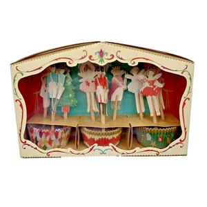 Meri Meri Christmas Nutcracker Cupcake Kit - 36 Liners & Toppers Multiple Avail - Picture 1 of 11