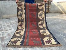 Antique gorgeous handmade Afghan kilim, any room decoration rug, primitive kilim