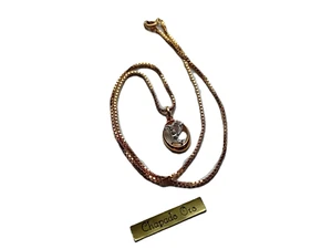 Chapado oro 18K Gold Filled Chain Necklace 16" + pendant - Picture 1 of 3