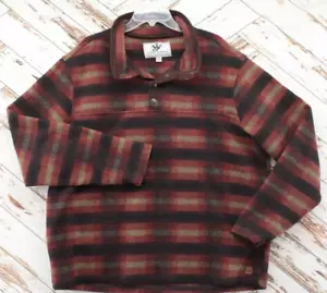 Vintage John Wayne Sweater Mens XL Southwestern Blanket Fleece 1/4 Snap Pullover - Picture 1 of 12