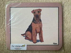 ONLY 1 LEFT - New Welsh Terrier Dog MOUSE PAD Non-Slip on Plain Beige Background - Picture 1 of 1