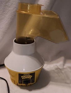 Wear-Ever Popcorn Pumper Hot Air Popper 73000 Vintage Yellow No Butter Dish - Picture 1 of 6