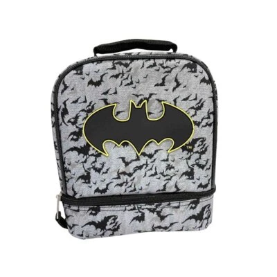 Warner Brothers Batman Dual Compartment Drop Bottom Lunch Bag NWT! Free Ship!  - Image 1 of 4