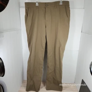 Weatherproof Mens Golf Stretch Pants 40x32 Khaki Straight Leg Flat Front - Picture 1 of 6