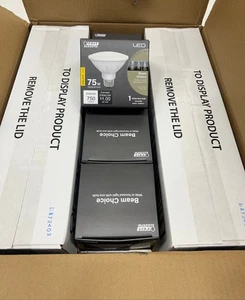 12PK Feit Electric 75W Equiv PAR30 Dimmable Flood LED Light Bulb 3000K New - Picture 1 of 2