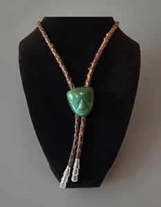 Vintage Bolo Bolero Krawatte Jade Made in Mexico Sterlingsilber - Bild 1 von 6