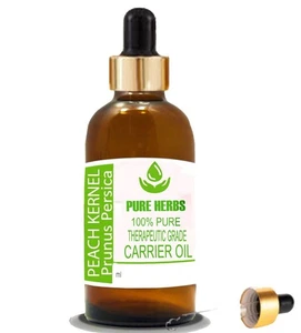 Pure Herbs Peach Kernel 100% Pure & Natural Prunus Persica Carrier Oil BA539 - Picture 1 of 56