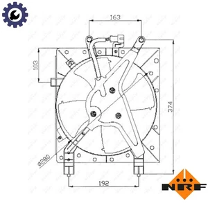 FAN ENGINE COOLING 47044 FOR D17A5/D17A8/D17A9 1.7L D14Z5/D14Z6 1.4LD16V1 1.6L - Picture 1 of 9