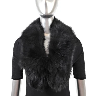 Black Fox Collar- Size Free - Image 1 of 4