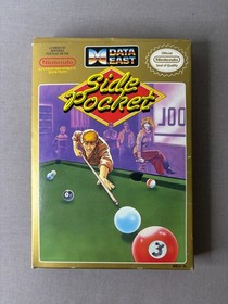 Side Pocket (Nintendo NES, 1987) &ndash; Complete in Box (CIB) + Babe Ruth Poster 