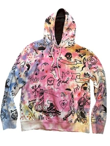 MASSIVE Hoodie Sweatshirt Unisex Multicolor Graffiti Fleece All Over Print Urban - Picture 1 of 6